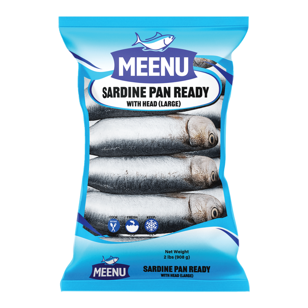 Sardine Pan Ready With Head (Large)